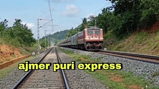 High speed train ajmer Puri super fast express // Puri ajmer express //