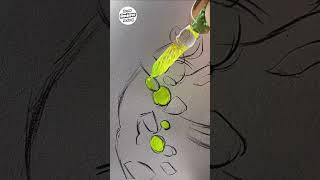 Drawing creative anime with light #shorts