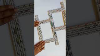 Double Photo frame making with Newspaper #shorts #photoframe #viralvideo #newspapercraft #diy