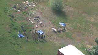 Aerial footage of Chad Daybell's Fremont County home on June, 9, 2020.