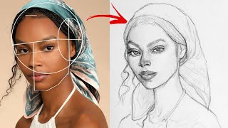 How to draw a Portrait using Loomis Method Step by step|Rini8sh