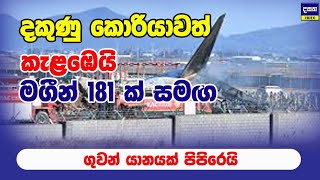 දකුණු කොරියාවේ ගුවන් යානයක් මගීන් සමඟ පු#පුරා යයි | South Korea