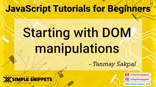 20 - Events in JavaScript | getElementById() in JavaScript | JavaScript Programming for beginners