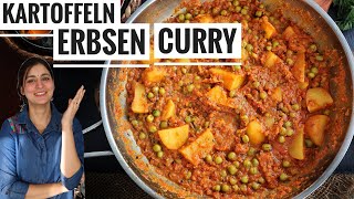 Kartoffel-Erbsen Curry 🍀|| Aloo Matar || Desi Küche