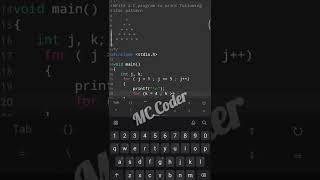 How to print pyramid star pattern in C | C Program | for loop in c | #pyramidstarpattern #cprograms