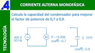 COMO CALCULAR ELCONDENSADOR NECESARIO PARA MEJORAR EL FACTOR DE POTENCIA DE UNA INSTALACIÓN.