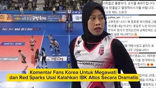 Komentar Fans Korea Untuk Megawati dan Red Sparks Usai Kalahkan IBK Altos Secara Dramatis 3-2