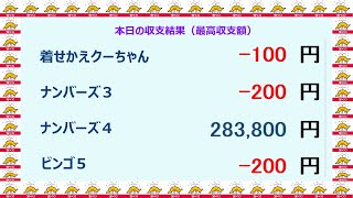 宝くじ　NumSR収支結果　2025-02-12　（水）