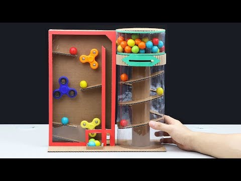 How to Make Gumball Vending Machine with Fidget Spinner How to Make Gumball Vending Machine with Fidget Spinner