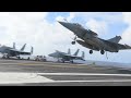 US Navy - Rafale M Fighters Landing On USS George H.W. Bush (CVN 77) Aircraft Carrier [1080p]