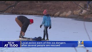 First Responders Warn Of Ice Dangers After Several Rescues