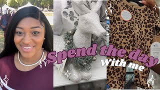 Vlog| Spend the day with me| Christmas decor shopping Walmart