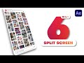 Vertical Multiscreen - 6 Split Screen | After Effects Template | Tutorial