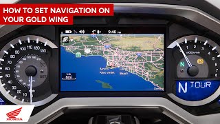 How to set navigation on your Gold Wing