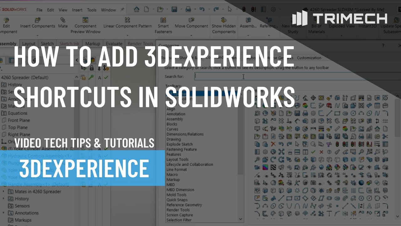 How To Add 3DEXPERIENCE Shortcuts In SOLIDWORKS - YouTube