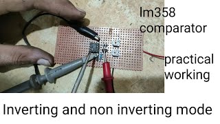 lm358 practical working principle#lm358 #comparator #opamp #operationalamplifier #testing #working