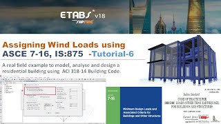 Assigning Wind Loads using ASCE 7-16, IS:875 in ETABS v18  -Tutorial-6