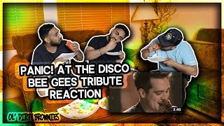 Bee Gees Tribute: Panic! at the Disco - Lonely Days | REACTION (VEGAN FOOD MUKBANG)