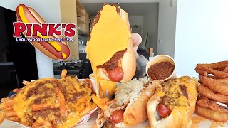 MUKBANG EATING Chilli Cheese Fries, Chilli Cheese Hot Dogs, Onion Rings From Pin
