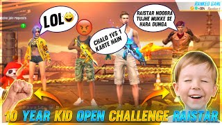 9 Year Kid Call Raistar Noob😡 Raistar Challenged 🤛Fist Fight | Garena Free Fire