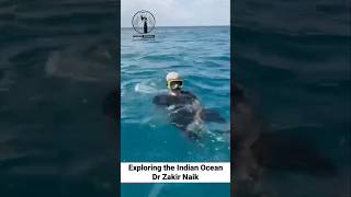 Dr Zakir Naik Diving in Indian Ocean 💛 Masha Allah #shorts #indianocean  #jumping #peace zakirnaik