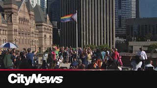 Progress Pride flag raised at Toronto City Hall