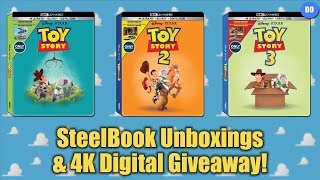 Toy Story Trilogy Best Buy Exclusive 4K Ultra HD Blu-ray SteelBook Unboxings & Digital Giveaway