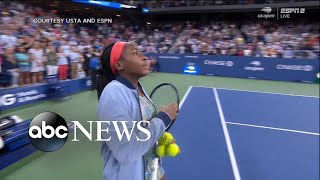 Coco Gauff scores epic 3-set win at US Open | ABC News