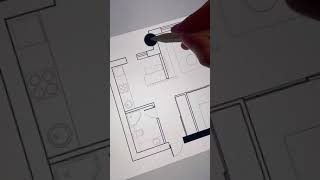 Drawing floor plan on procreate. #createshortsonyoutube #procreate #digitaldrawing #short_drawing