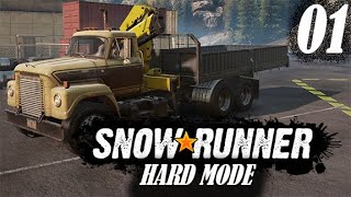 SnowRunner - Hard Mode - FIXING the Fleetstar for FREE - Day 1