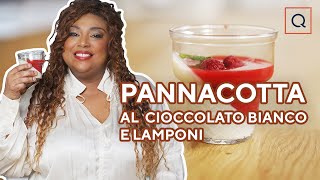 Delizia cremosa: Pannacotta al cioccolato bianco con lamponi🍫❤️