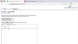CodingBat countCode Quick & Easy Solution