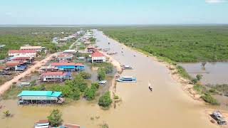 The Floating Village Siem Reip Cambodia by Drone