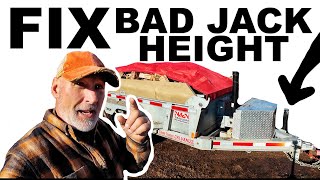 FIREWOOD HAULING...HOW TO FIX A BAD TRAILER JACK HEIGHT