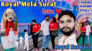 Royal Mela Surat 2025 | Aaj Hum Royal Mela Me Aa Hi Gaye 😄 #chanduchandni #lovemarriagecouplevlog