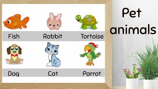 Learn pet Animals | simple sentences about pets.