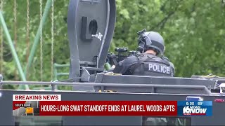 Man in custody after hours-long SWAT standoff at Laurel Woods Apartments in South Bend