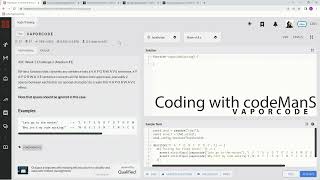 Codewars 7 kyu V A P O R C O D E Javascript