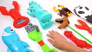 Claw Hand Grabber Challenge ☆ ASMR + Funky Music ☆ Which Robot Hand Grabber is stronger?