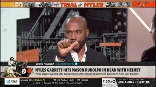 ESPN First Take | Louis Riddick INTRIGUED Myles Garrett hits Mason Rudolph in head with Helmet