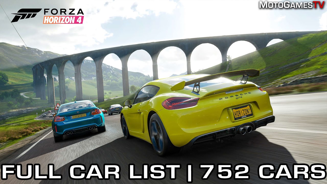 Forza Horizon 4 Full Car List | All 752 Obtainable Cars In FH4 - YouTube