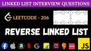 Reverse Linked List - Leetcode 206 | JavaScript 3‑Pointer Iterative Solution