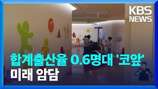 합계출산율 0.6명대 코 앞…0.6명의 의미는? / KBS  2024.06.19.