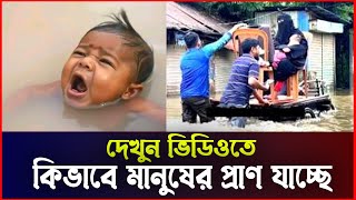 অপ্রত্যাশিত বন্যায় মানুষের বেচে থাকায় কষ্টকর হয়ে উঠেছে ! মানুষ এখন অসহায় ! Bangladesh Flood