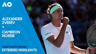 Alexander Zverev v Cameron Norrie Extended Highlights | Australian Open 2024 Fourth Round