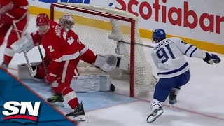 Tyler Bertuzzi Feeds John Tavares To Give The Maple Leafs The Lead In Stockholm