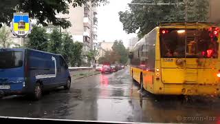 Київський тролейбус- Літній дощик, МАЗ-103Т №3705 27.06.2019/ Kyiv trolleybus- Summer rain, MAZ-103T