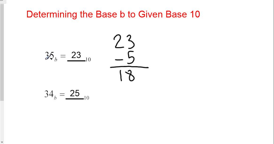 Determining The Base Of A Number - YouTube