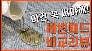 [애견용품리뷰] 2일동안 쓸 수 있는 배변패드가 있다고?🤔 / 배변패드 3종비교 🐶💩