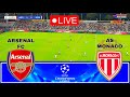 LIVE 🔴 ARSENAL vs MONACO || UEFA Champions League || Full Match All Goals || Pes 21